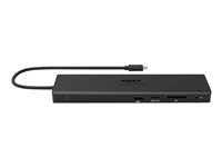 PORT connect TRIPLE SCREEN TRAVEL - Dokkingstasjon - USB-C 3.1 Gen 2 - DP, HDMI, VGA - 1GbE 901906-W