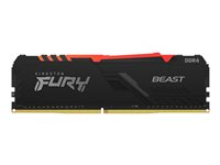 Kingston FURY Beast RGB - DDR4 - modul - 16 GB - DIMM 288-pin - 3200 MHz / PC4-25600 - CL16 - 1.35 V - ikke-bufret - ikke-ECC - svart KF432C16BB1A/16