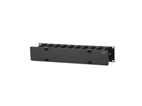 APC Horizontal Cable Manager Single-Sided with Cover - Rack-kabelføringssett - svart - 2U - 19" - for Smart-UPS X 3000VA Short Depth Tower/Rack LCD AR8600A