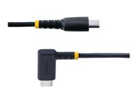 StarTech.com 1ft (30cm) USB C Charging Cable Right Angle, 60W PD 3A, Heavy Duty Fast Charge USB-C Cable, USB 2.0 Type-C, Durable and Rugged Aramid Fiber, S20/iPad/Pixel - High Quality USB Charging Cord (R2CCR-30C-USB-CABLE) - USB-kabel - 24 pin USB-C (hann) rett til 24 pin USB-C (hann) rettvinklet - USB 2.0 - 3 A - 30 cm - svart R2CCR-30C-USB-CABLE