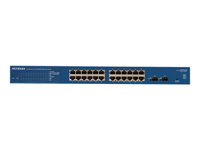 NETGEAR Smart GS724T - V4 - switch - L3 Lite - Styrt - 24 x 10/100/1000 + 2 x Gigabit SFP - stasjonær, rackmonterbar GS724T-400EUS