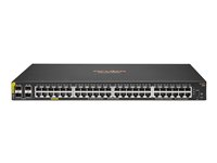 HPE Aruba 6100 48G Class4 PoE 4SFP+ 370W Switch - Switch - Styrt - 48 x 10/100/1000 (PoE+) + 4 x 1 Gigabit / 10 Gigabit SFP+ - side til side-luftflyt - rackmonterbar - PoE+ (370 W) - gjenmarkedsført JL675AR#ABB