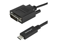 StarTech.com 3.3 ft / 1 m USB-C to DVI Cable - USB Type-C Video Adapter Cable - 1920 x 1200 - Black (CDP2DVIMM1MB) - USB / DVI-kabel - USB-C (hann) til DVI-D (hann) - Thunderbolt 3 / USB 3.1 - 1 m - 1920 x 1200 (WUXGA)-støtte - svart - for P/N: TB4CDOCK CDP2DVIMM1MB