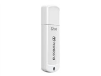 Transcend JetFlash 370 - USB-flashstasjon - 32 GB - USB 2.0 - hvit TS32GJF370