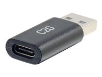 C2G USB C to USB Adapter - SuperSpeed USB Adapter - 5Gbps - F/M - USB-adapter - 24 pin USB-C (hunn) reversibel til USB-type A (hann) - USB 3.0 - formstøpt - svart 54427