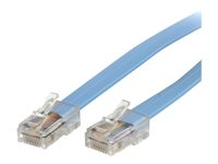 StarTech.com Cisco Console Rollover Cable - RJ45 Ethernet - Network cable - RJ-45 (M) to RJ-45 (M) - 6 ft - molded, flat - blue - ROLLOVERMM6 - Nettverkskabel - RJ-45 (hann) til RJ-45 (hann) - 1.8 m - formstøpt, flat - blå ROLLOVERMM6