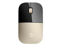 HP Z3700 - Mus - blå LED - trådløs - 2.4 GHz - USB trådløs mottaker - gull - for Pavilion 24, 27, 32, 510, 590, 595, TP01 X7Q43AA