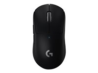 Logitech G PRO X SUPERLIGHT - Mus - optisk - 5 knapper - trådløs - 2.4 GHz - USB Logitech LIGHTSPEED-mottaker - rød 910-006784