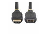 StarTech.com 18in HDMI 2.0 Extension Cable, 4K 60Hz, M/F - High Speed - HDMI-forlengelseskabel - HDMI hann til HDMI hunn - 50 cm - skjermet - svart - 4K 60Hz støtte, passiv HD2MF18INL