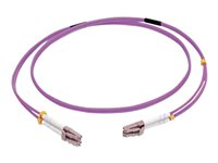 C2G 5m LC/LC OM4 LSZH Fibre Patch - Purple - Koblingskabel - LC multimodus (hann) til LC multimodus (hann) - 5 m - fiberoptisk - dupleks - 50 / 125 mikroner - OM4 - purpur 81752
