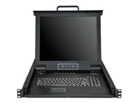 StarTech.com 8 Port Rackmount KVM Console with 6ft Cables, Integrated KVM Switch with 17" LCD Monitor, Fully Featured 1U LCD KVM Drawer- OSD KVM, Durable 50,000 MTBF, USB + VGA Support - 17in. LCD KVM Drawer (RKCONS1708K) - KVM-konsoll med KVM-svitsj - 8 porter - USB - 17" - kan monteres i rack - 1280 x 1024 @ 60 Hz - 250 cd/m² - 1000:1 - 5 ms - VGA - svart - 1U RKCONS1708K