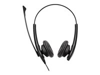 Jabra BIZ 1100 USB Duo - Hodesett - on-ear - kablet - USB - svart - akademisk - Zoom Certified, Certified for Microsoft Teams (en pakke 10) 1159-0159-MULTI