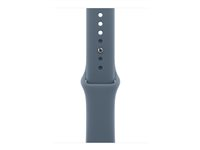Apple - Bånd for smart armbåndsur - 46mm - M/L (passer håndledd på 160 - 210 mm) - anker blå - for Watch Hermès Series 9, SE 3, Series 10, Series 11, Series 8, Series 9, Ultra 2, Ultra 3 MFGY4ZM/A