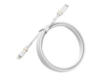 OtterBox Standard - Lightning-kabel - 24 pin USB-C hann til Lightning hann - 2 m - skystøvhvit - Power Delivery-støtte 78-52646