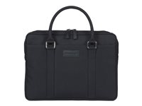 dbramante1928 Stelvio Slim Laptop Bag PURE - Notebookbæreveske - 14" - svart, sølvfinishmaskinvare BG14PLBL3317