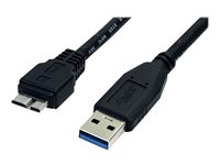 StarTech.com 0.5m (1.5ft) Black SuperSpeed USB 3.0 Cable A to Micro B - USB 3.0 Micro B Cable - 1x USB 3 A (M), 1x USB 3 Micro B (M) 50cm (USB3AUB50CMB) - USB-kabel - Micro-USB Type B (hann) til USB-type A (hann) - USB 3.0 - 50 cm - formstøpt - svart - for P/N: DKT30CVAGPD, S251BMU313, S251BMU3FP, S251BPU313, S252BU313R, SLSODDU33B, SMS1BMU313 USB3AUB50CMB