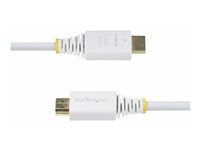 StarTech.com 6ft (1.8m) Premium Certified High Speed HDMI Cable, 4K60Hz - Premium High Speed - HDMI-kabel med Ethernet - HDMI hann til HDMI hann - 1.8 m - skjermet - hvit - passiv, 2K 144Hz støtte, 4K60Hz UHD-støtte, HDR10-støtte HDMI2-CABLE-4K60-6FW