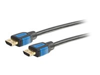 C2G 3ft HDMI Cable with Gripping Connectors - High Speed 4K HDMI Cable - 4K 60Hz - M/M - HDMI-kabel med Ethernet - HDMI hann til HDMI hann - 91.4 cm - dobbeltisolert - svart - 4K-støtte 29675