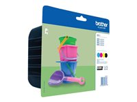 Brother LC221 Value Pack - 4-pack - svart, gul, cyan, magenta - original - blekkpatron - for Brother DCP-J562DW, MFC-J480DW, MFC-J680DW, MFC-J880DW LC221VALBP