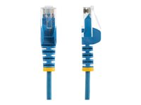 StarTech.com 2m Slim LSZH CAT6 Ethernet Cable, 10 Gigabit Snagless RJ45 100W PoE Patch Cord, CAT 6 10GbE UTP Network Cable w/Strain Relief, Blue, Fluke Tested/ETL, Low Smoke Zero Halogen - Category 6 - 28AWG (N6PAT200CMBLS) - Koblingskabel - RJ-45 (hann) til RJ-45 (hann) - 2 m - CAT 6 - uten hindringer - blå N6PAT200CMBLS