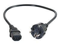 C2G Universal Power Cord - Strømkabel - power CEE 7/7 (hann) til power IEC 60320 C13 - 50 cm - formstøpt - svart - Europa 88541