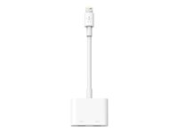 Belkin Lightning Audio + Charge RockStar - Lyd-/ladekabel - Lightning hann til Lightning hunn - 11.5 cm F8J198BTWHT