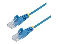 StarTech.com 2.5m Slim LSZH CAT6 Ethernet Cable, 10 Gigabit Snagless RJ45 100W PoE Patch Cord, CAT 6 10GbE UTP Network Cable w/Strain Relief, Blue, Fluke Tested/ETL, Low Smoke Zero Halogen - Category 6 - 28AWG (N6PAT250CMBLS) - Koblingskabel - RJ-45 (hann) til RJ-45 (hann) - 2.5 m - CAT 6 - uten hindringer - blå N6PAT250CMBLS