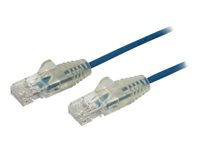 StarTech.com 1.5m Slim LSZH CAT6 Ethernet Cable, 10 Gigabit Snagless RJ45 100W PoE Patch Cord, CAT 6 10GbE UTP Network Cable w/Strain Relief, Blue, Fluke Tested/ETL, Low Smoke Zero Halogen - Category 6 - 28AWG (N6PAT150CMBLS) - Koblingskabel - RJ-45 (hann) til RJ-45 (hann) - 1.5 m - CAT 6 - uten hindringer - blå N6PAT150CMBLS