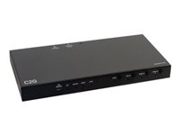 C2G Dual 4K HDMI HDBaseT + VGA, 3.5mm, and RS232 over Cat Switching Extender Box Transmitter to Ultra-Slim Box Receiver - 4K 60Hz - Video/lyd/seriell-forlenger - sender - HDBaseT, HDMI - over CAT 5e/6/6a/7 - opp til 70 m C2G30027