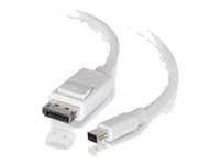 C2G 2m Mini DisplayPort to DisplayPort Adapter Cable 4K UHD - White - DisplayPort-kabel - Mini DisplayPort (hann) til DisplayPort (hann) - 2 m - hvit 84298