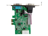 StarTech.com 2-port PCI Express RS232 Serial Adapter Card, PCIe RS232 Serial Host Controller Card, PCIe to Dual Serial DB9 COM Port Card, 16950 UART, Expansion Card, Windows, macOS, Linux - Full/Low-Profile (PEX2S953) - Seriell adapter - PCIe - RS-232 x 2 PEX2S953
