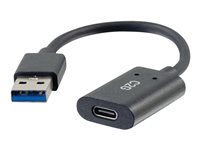 C2G USB C to USB Adapter - SuperSpeed USB Adapter - 5Gbps - F/M - USB-adapter - 24 pin USB-C (hunn) reversibel til USB-type A (hann) - USB 3.0 - 15.2 cm - formstøpt - svart 54428