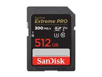 SanDisk Extreme Pro - Flashminnekort - 512 GB - Video Class V90 / UHS-II U3 / Class10 - 1733x/2000x - SDXC UHS-II SDSDXDK-512G-GN4IN