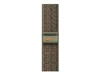 Apple Nike - Sløyfe for smart armbåndsur - 41 mm - 130 - 190 mm - sequoia/oransje MTL33ZM/A