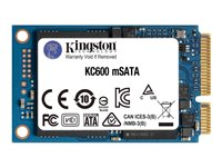 Kingston KC600 - SSD - kryptert - 1024 GB - intern - mSATA - SATA 6Gb/s - 256-bit AES - TCG Opal Encryption, Self-Encrypting Drive (SED) SKC600MS/1024G