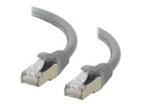 C2G Cat6a Booted Shielded (STP) Network Patch Cable - Koblingskabel - RJ-45 (hann) til RJ-45 (hann) - 2 m - STP - CAT 6a - formstøpt, uten hindringer, flertrådet - grå 89903