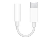 Apple USB-C to 3.5 mm Headphone Jack Adapter - USB-C til hodetelefons-jakkadapter - 24 pin USB-C hann til mini-phone stereo 3.5 mm hunn MU7E2ZM/A