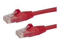 StarTech.com 10m CAT6 Ethernet Cable, 10 Gigabit Snagless RJ45 650MHz 100W PoE Patch Cord, CAT 6 10GbE UTP Network Cable w/Strain Relief, Red, Fluke Tested/Wiring is UL Certified/TIA - Category 6 - 24AWG (N6PATC10MRD) - Koblingskabel - RJ-45 (hann) til RJ-45 (hann) - 10 m - CAT 6 - formstøpt, uten hindringer - rød N6PATC10MRD