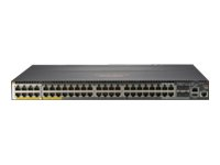 HPE Aruba 2930M 40G 8 HPE Smart Rate PoE+ 1-slot Switch - Switch - L3 - Styrt - 36 x 10/100/1000 (PoE+) + 4 x Gigabit SFP (PoE+)-kombinasjon + 8 x 1/2.5/5/10GBase-T (PoE+) - rackmonterbar - PoE+ (1440 W) - gjenmarkedsført JL323AR