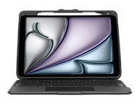 Targus Versavu - Tastatur og folioveske (tastaturetui) - med styrepute - bakbelysning - trådløs - Bluetooth 5.0 - QWERTY - Spansk - svart THZ967ES
