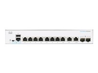 Cisco Business 350 Series CBS350-8FP-E-2G - Switch - L3 - Styrt - 8 x 10/100/1000 (PoE+) + 2 x kombo-SFP - rackmonterbar - PoE+ (120 W) CBS350-8FP-E-2G-EU