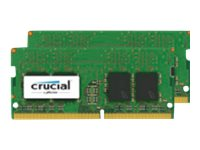 Crucial - DDR4 - sett - 16 GB: 2 x 8 GB - SO DIMM 260-pin - 2400 MHz / PC4-19200 - CL17 - 1.2 V - ikke-bufret - ikke-ECC CT2K8G4SFS824A