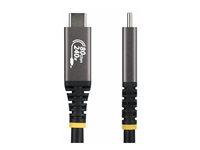StarTech.com - USB-kabel - USB-C (hann) til USB-C (hann) - USB4 / Thunderbolt / DisplayPort 2.1 - 50 cm - 4K 120 Hz støtte, 8K 60Hz støtte, utvidet effektområde (EPR), støtte for Power Delivery 3,1 - svart CC50CM80GUSB4CABLE