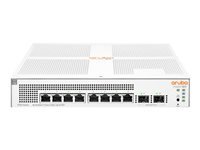 HPE Networking Instant On 1930 8G Class4 PoE 2SFP 124W Switch - Switch - L2+ - Styrt - 8 x 10/100/1000 (PoE+) + 2 x Gigabit SFP - rackmonterbar - PoE+ (124 W) JL681A