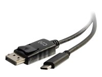 C2G 2.7m (9ft) USB C to DisplayPort Adapter Cable Black - 4K Audio / Video Adapter - Ekstern videoadapter - USB-C - DisplayPort - svart 80543