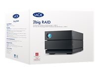 LaCie 2big RAID STHJ4000800 - Harddiskarray - 4 TB - 2 brønner - HDD 2 TB x 2 - USB 3.1 Gen 2 (ekstern) - med 5-års Rescue Data Recovery Service Plan STHJ4000800