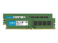 Crucial - DDR4 - sett - 64 GB: 2 x 32 GB - DIMM 288-pin - 3200 MHz / PC4-25600 - CL22 - 1.2 V - ikke-bufret - ikke-ECC CT2K32G4DFD832A