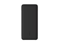 Belkin BoostCharge Plus - Strømbank - 10000 mAh - 23 watt - Fast Charge, PD - 2 utgangskontakter (Lightning, 24 pin USB-C) - svart BPB006BTBLK