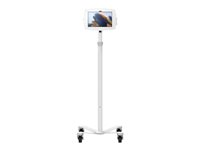 Compulocks Galaxy Tab A8 10.5" Space Enclosure Medical Rolling Cart Extended - Vogn - utvidbar - for nettbrett - leddarm, rullende - låsbar - medisinsk - høyverdig aluminium, metall - hvit - skjermstørrelse: 10.5" - for Samsung Galaxy Tab A8 (10.5 tommer) MCRSTDEXW105GA8SW