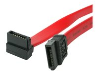 StarTech.com 24in SATA to Right Angle SATA Serial ATA Cable - SATA-kabel - Serial ATA 150/300/600 - SATA (R) til SATA (R) - 61 cm - høyrevinklet kontakt - rød - for P/N: 25S22M2NGFFR, 25SATSAS35HD, CFAST2SAT25, S322M225R, S32M2NGFFPEX, ST521PMINT SATA24RA1